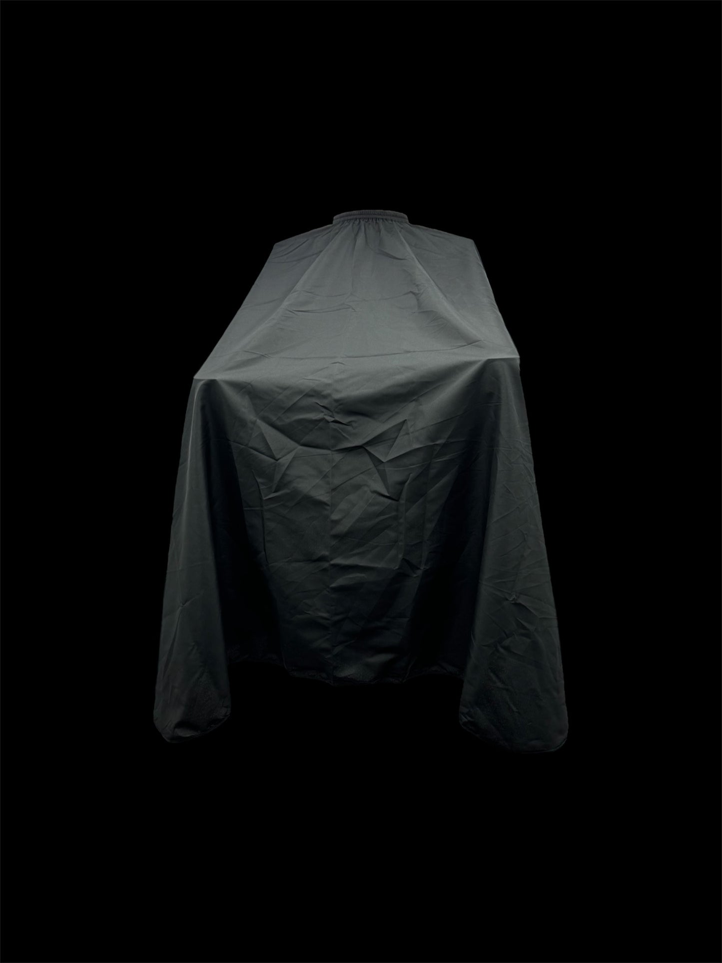 CAPA de BARBERIA CUELLO RESORTE, SOLO FONDO, COLOR NEGRO  Ref BS3-002